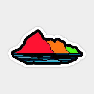 The Lake District colourful mountains with lake Sticker